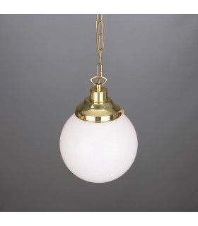 Yerevan 20cm Globe Pendant Polished Brass-2