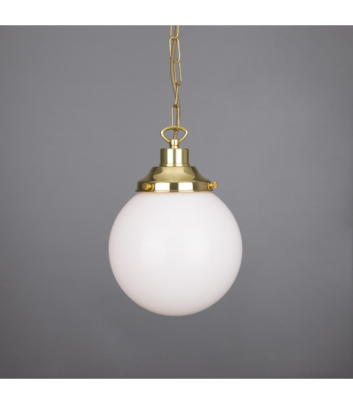 Yerevan 20cm Globe Pendant Polished Brass-3