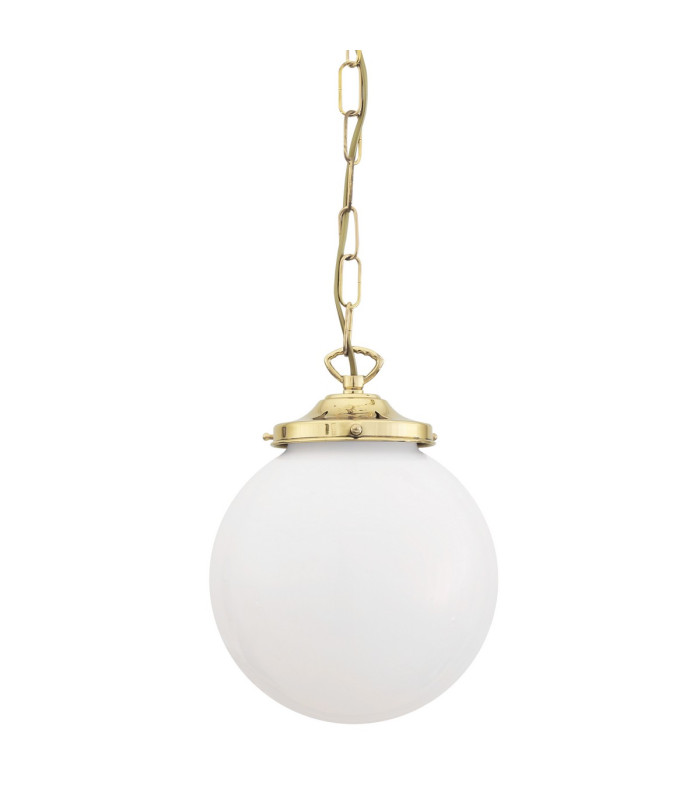 Yerevan 20cm Globe Pendant Polished Brass-4