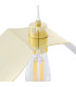 Dodoma Pendant Light Polished Brass White Cable-2