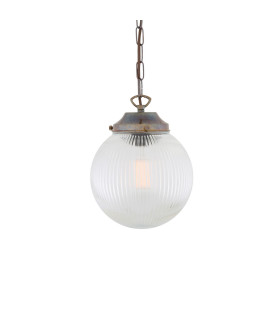 Fitzroy Globe Pendant Light Antique Brass-1
