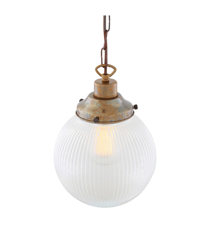 Fitzroy Globe Pendant Light Antique Brass-3