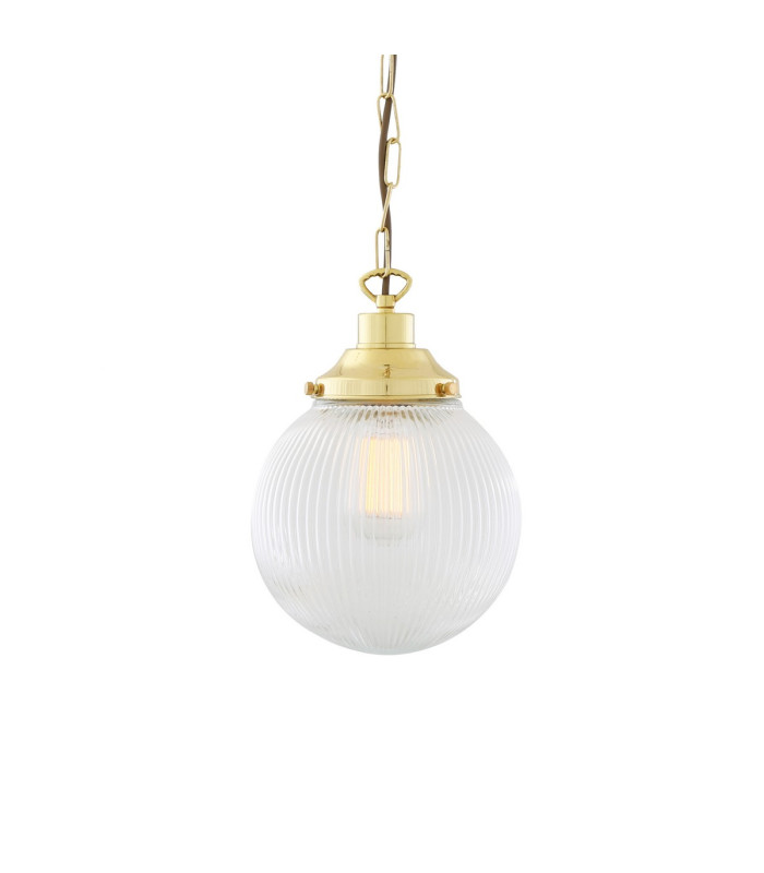 Fitzroy Globe Pendant Light Polished Brass-1