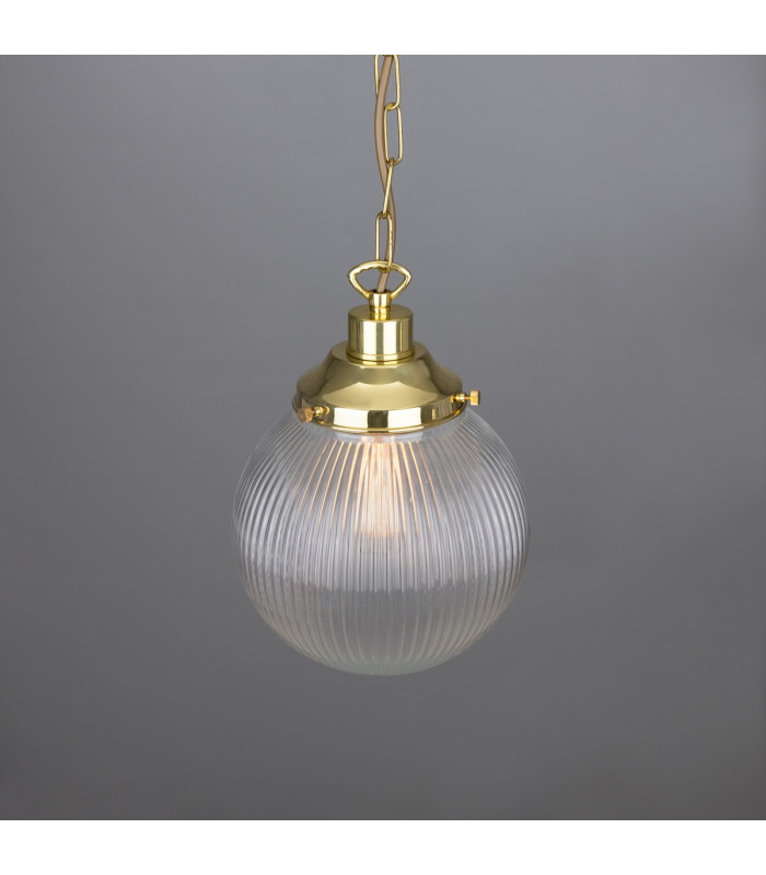 Fitzroy Globe Pendant Light Polished Brass-2