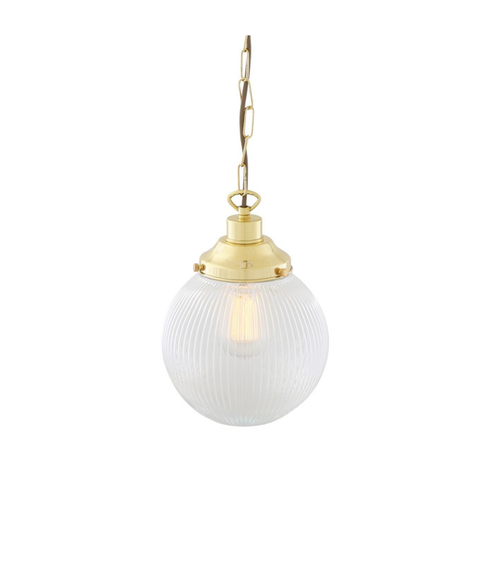Fitzroy Globe Pendant Light Polished Brass-3