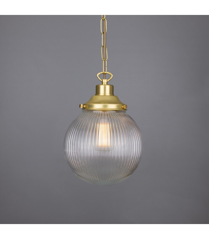 Fitzroy Globe Pendant Light Satin Brass-3