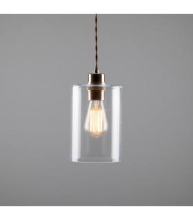Dalat Cylindrical Pendant Antique Brass-1