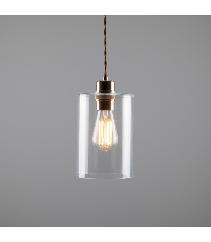 Dalat Cylindrical Pendant Antique Brass-1