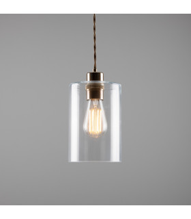 Dalat Cylindrical Pendant Antique Brass-2