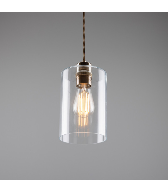 Dalat Cylindrical Pendant Antique Brass-3