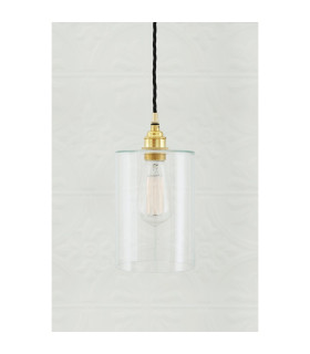 Dalat Cylindrical Pendant Polished Brass-1