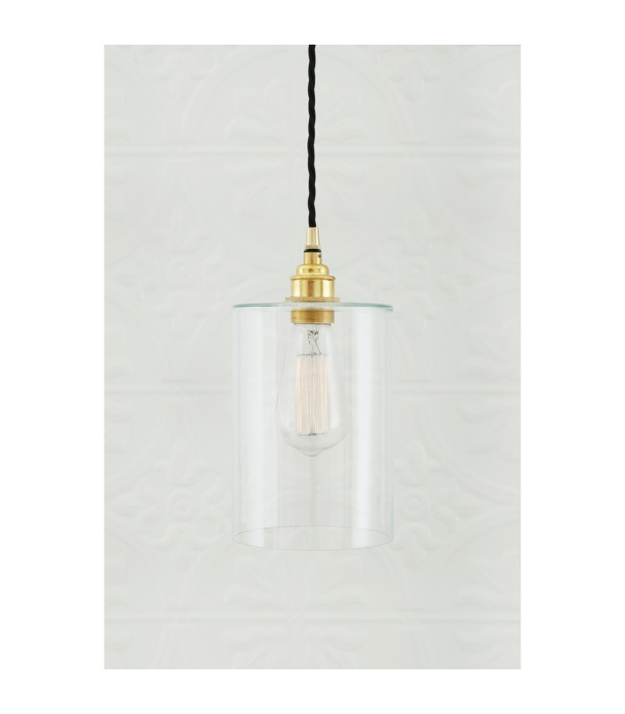 Dalat Cylindrical Pendant Polished Brass-1