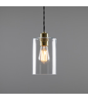 Dalat Cylindrical Pendant Polished Brass-2