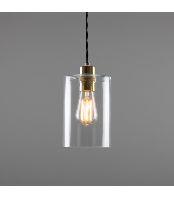 Dalat Cylindrical Pendant Polished Brass-4