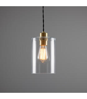 Dalat Cylindrical Pendant Satin Brass-1