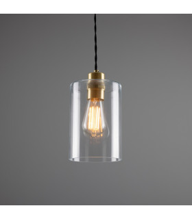 Dalat Cylindrical Pendant Satin Brass-2