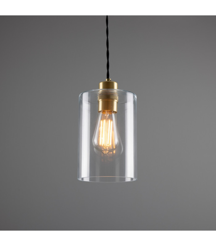 Dalat Cylindrical Pendant Satin Brass-2