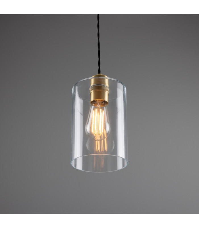Dalat Cylindrical Pendant Satin Brass-3