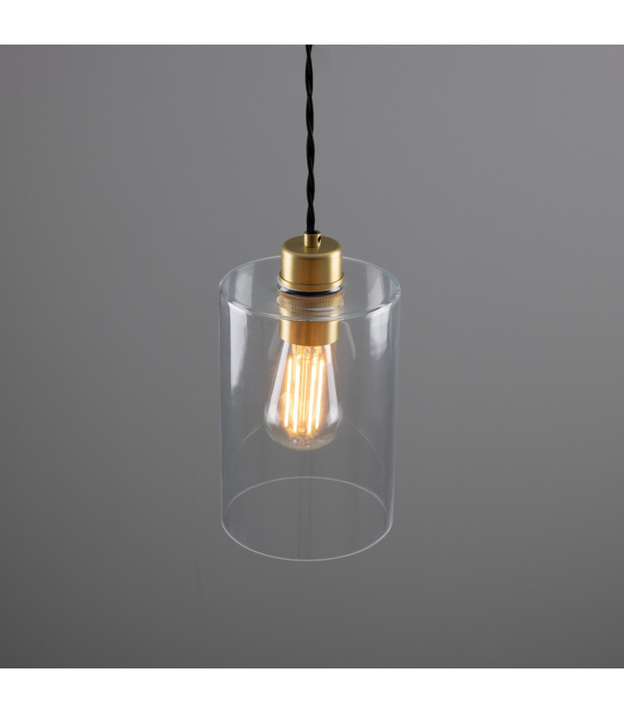 Dalat Cylindrical Pendant Satin Brass-4