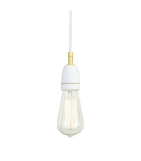 Caltra Pendant Light White & Polished Brass-2