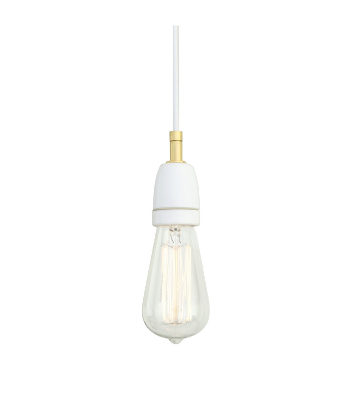 Caltra Pendant Light White & Polished Brass-2