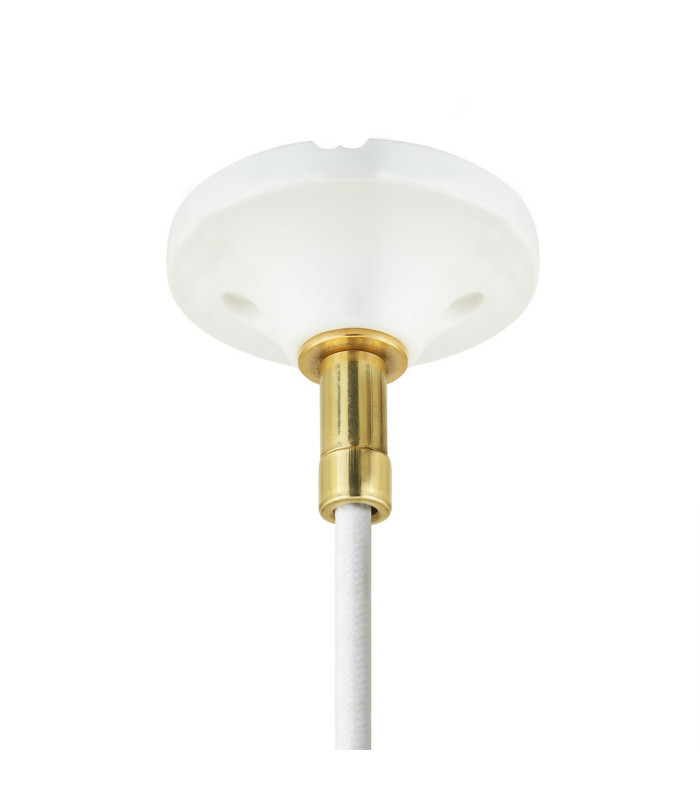 Caltra Pendant Light White & Polished Brass-3