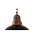 Ypres Factory Dome Pendant Antique Brass Black Shade-2