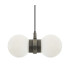 Eske Double Globe Pendant Antique Silver Opal Glass-2