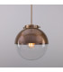 Florence Globe Pendant Light Antique Brass Clear Glass-1
