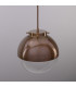 Florence Globe Pendant Light Antique Brass Clear Glass-2