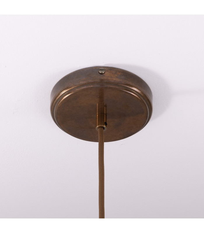 Florence Globe Pendant Light Antique Brass Clear Glass-4