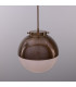 Florence Globe Pendant Light Antique Brass Opal Glass-2