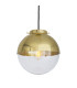 Florence Globe Pendant Light Polished Brass Clear Glass-1