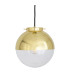 Florence Globe Pendant Light Polished Brass Clear Glass-2