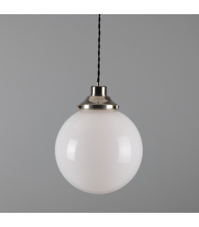 Gentry 25cm Globe Pendant Antique Silver-1