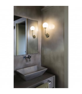 Bathroom Globe Wall Lamp Satin Gold 1x g9 IP44 - 2