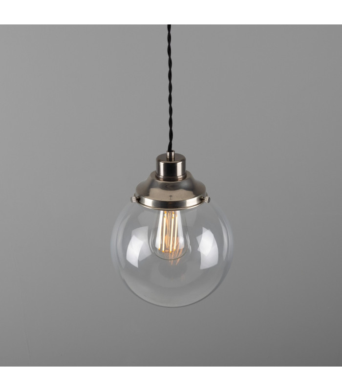 Virginia 20cm Globe Pendant Antique Silver-3