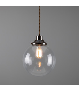 Virginia 25cm Globe Pendant Antique Brass-1