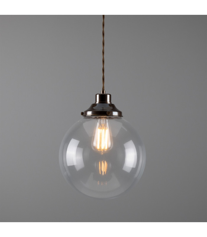 Virginia 25cm Globe Pendant Antique Brass-1