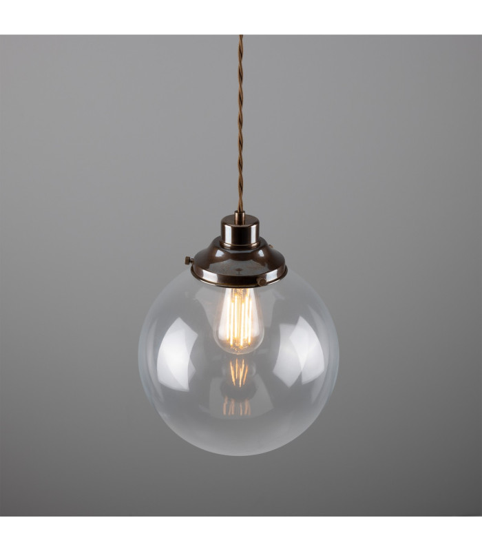Virginia 25cm Globe Pendant Antique Brass-3