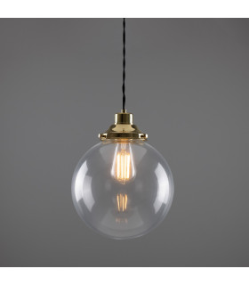 Virginia 25cm Globe Pendant Polished Brass-1