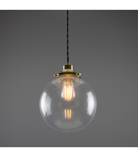Virginia 25cm Globe Pendant Polished Brass-2
