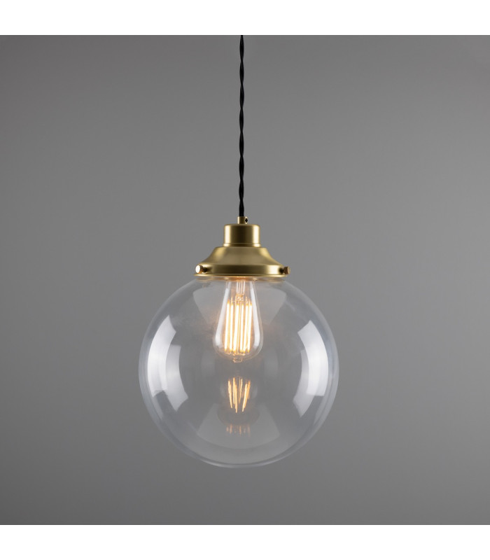 Virginia 25cm Globe Pendant Satin Brass-1