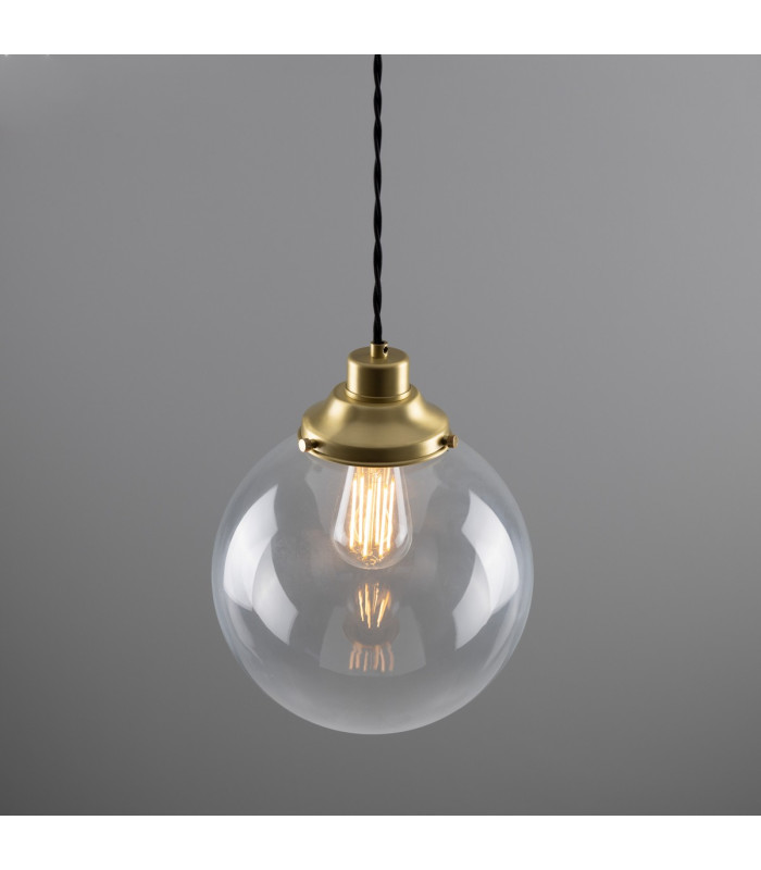 Virginia 25cm Globe Pendant Satin Brass-3