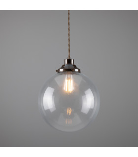 Virginia 30cm Globe Pendant Antique Brass-1