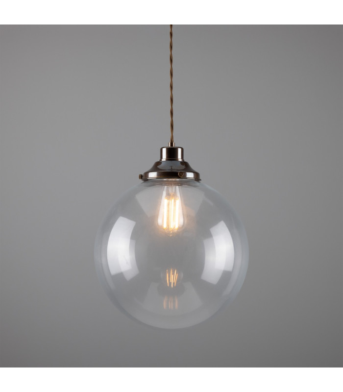 Virginia 30cm Globe Pendant Antique Brass-1