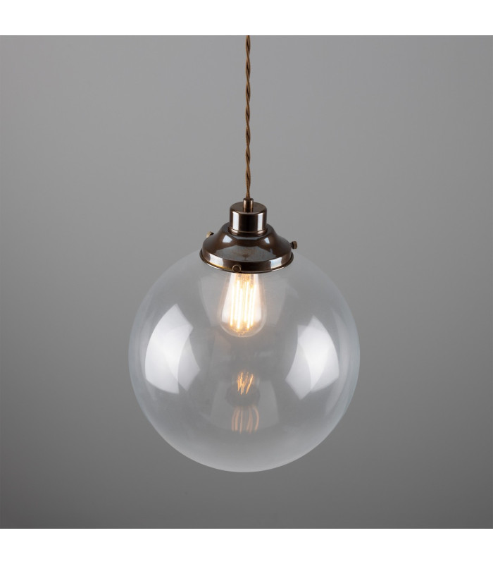 Virginia 30cm Globe Pendant Antique Brass-4