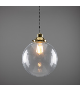 Virginia 30cm Globe Pendant Polished Brass-1