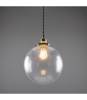 Virginia 30cm Globe Pendant Polished Brass-2