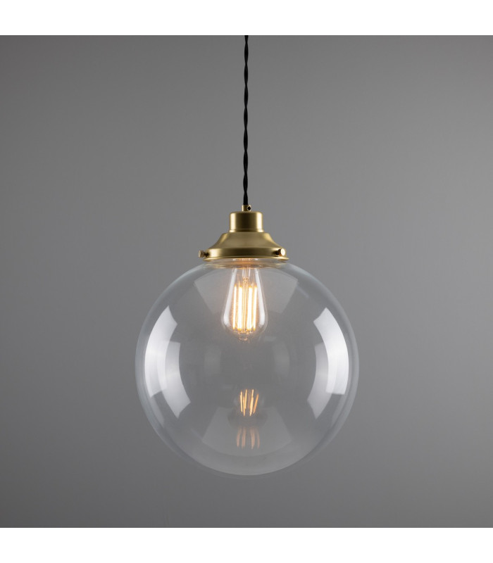 Virginia 30cm Globe Pendant Satin Brass-1